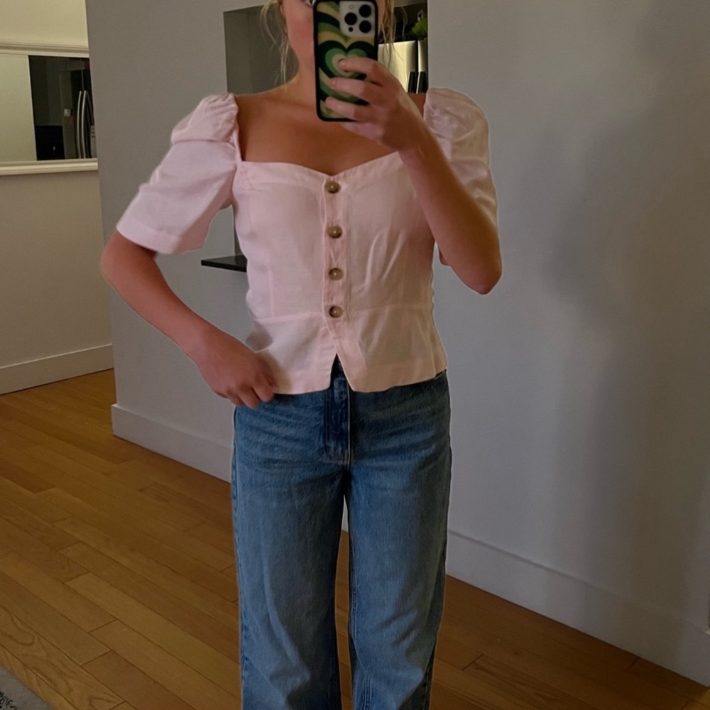 Aritzia Wilfred Pink Top